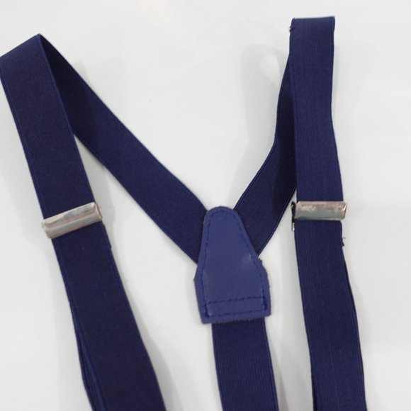 Suspender Boy Blue Navy Clip On Y Back Adjustable Strap Stretch Formal Dress‎ - Picture 3 of 7